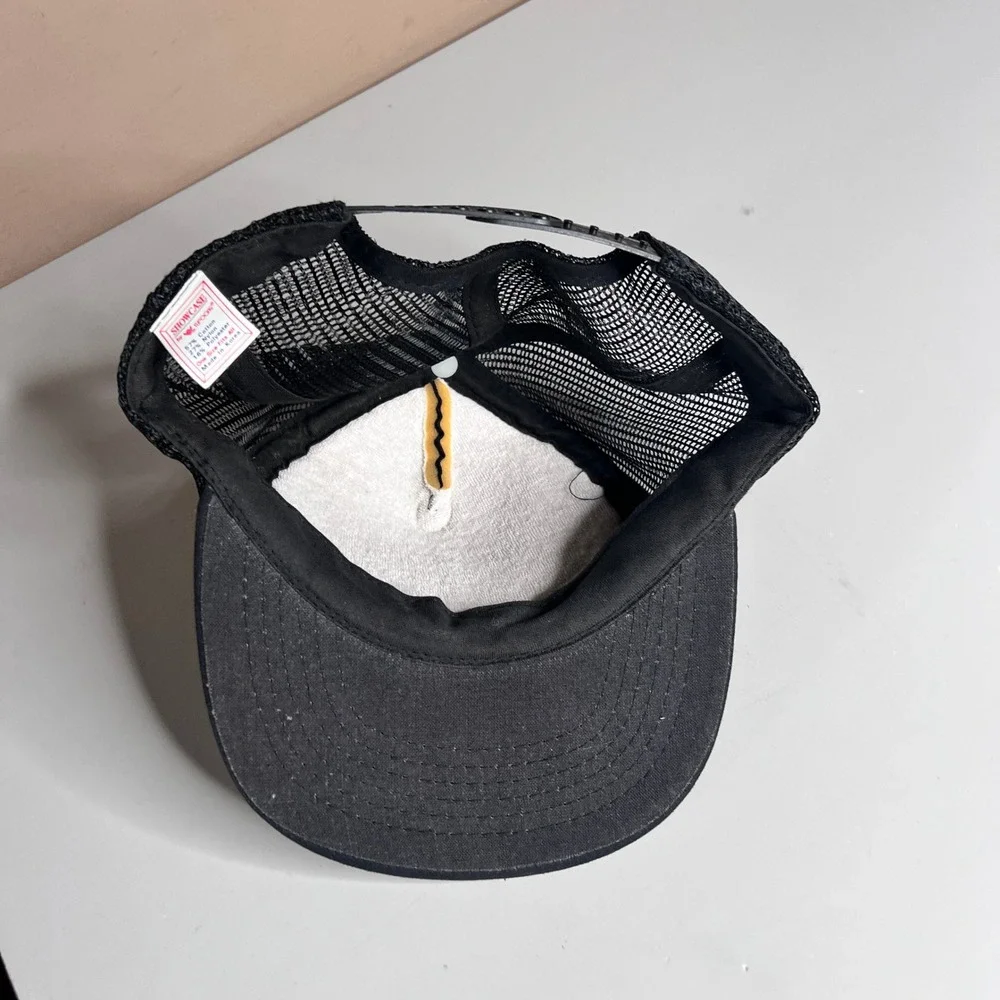 Vintage 1989 Meat‎ Loaf World Tour Trucker Hat Showcase Yupoong Black Snapback